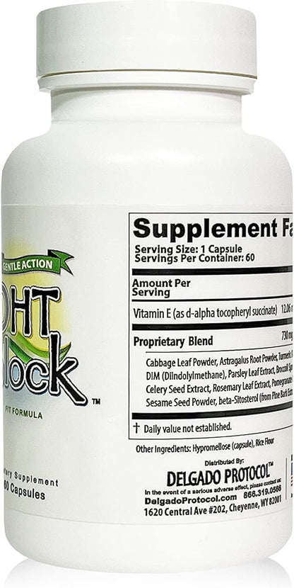 DHT Block - DHT Blocker Supplement for Skin, Acne, PCOS, Hair, and Hormonal Balance. Dim, Astragalus Root, Turmeric, Natural Ingredients. For Men and Women - 60 Vegan Capsules