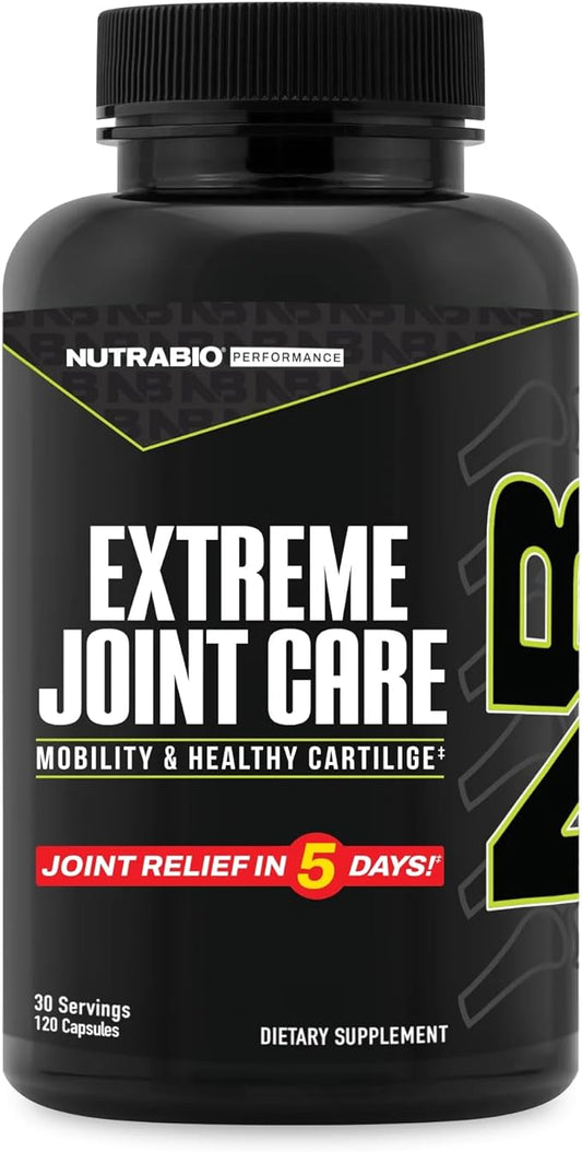 NutraBio Extreme Joint Care - Joint Support Supplement for Joint Relief, Pain-Free Movement - Joint Health Supplement, Supports Joints, Mobility, and Cartilage - 120 Capsules
