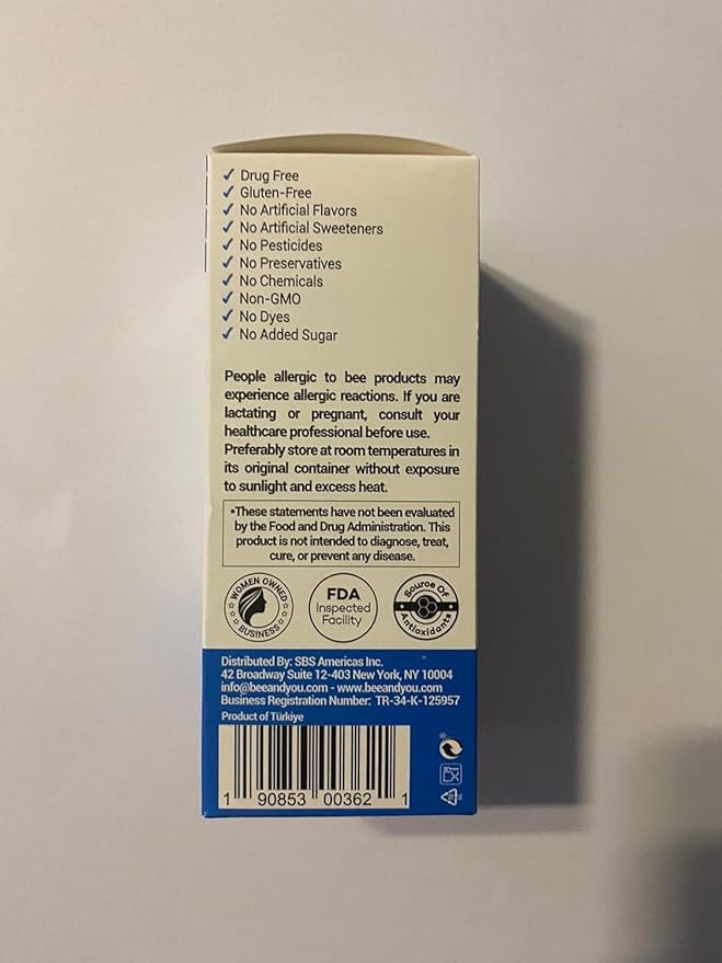 Bee and You Propolis Nighttime Syrup with Probiotic, Vitamin C, and Elderberry - Gentle Formula for Adults & Kids, 5 Fl Oz