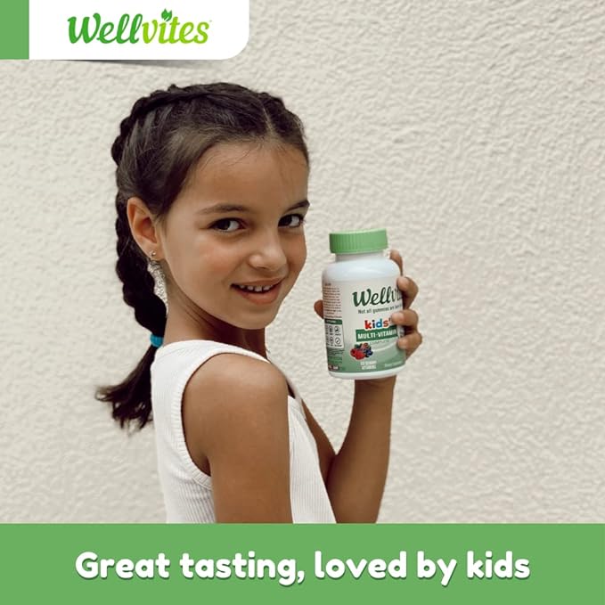 Kids Multivitamin Gummies - Sugar Free, Vegan, Non-GMO, Vitamin A, D, B6, B12 and C - No Artificial Sweeteners, Gluten-Free, Gelatin-Free - 60 Count (30 Day Supply)