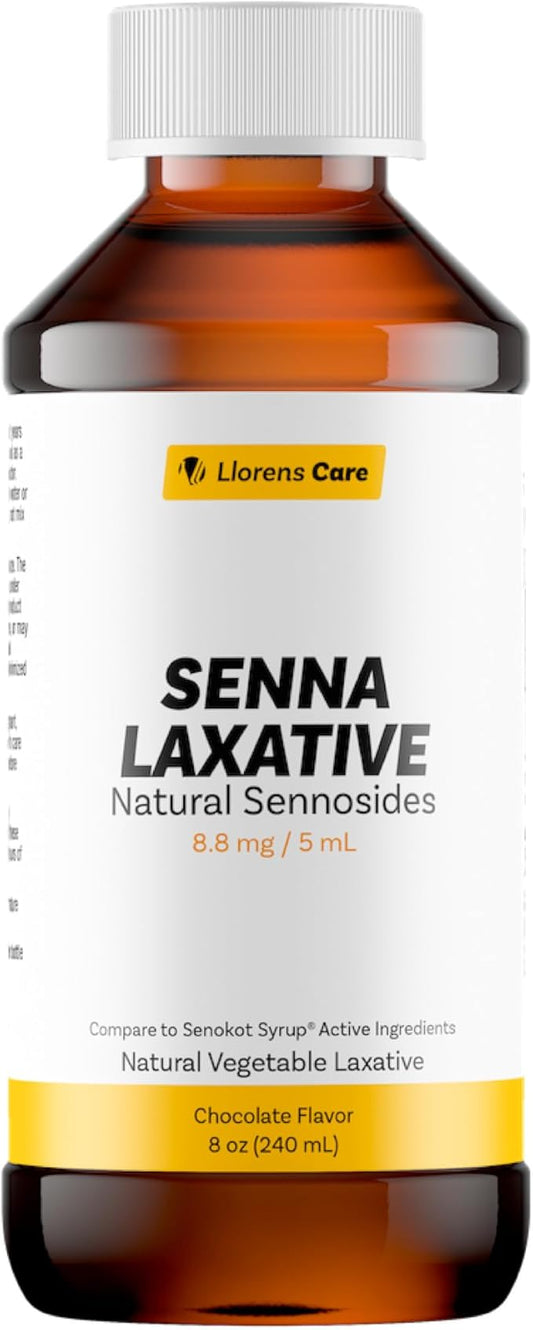 Senna Liquid Sennosides Senna Laxative by Llorens Care 8.8 mg. 5 mL. Made from Natural Sennosides. Liquid Laxative Alleviate Constipation & Provide Relief. Compared to Senokot. Senna Syrup