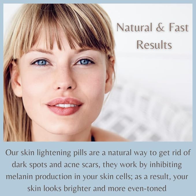 Glutathione Whitening Pills - Recover Your Youth, Get Rid of Dark Spots, Acne Scars & Hyperpigmentation - Natural Skin Whitening Pills – Non-GMO –90 Skin Lightening Capsules