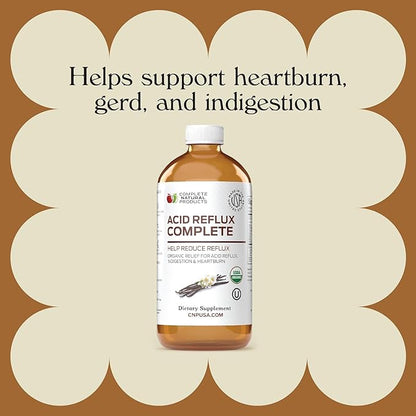 Acid Reflux Complete 16oz - Natural Organic Liquid Heartburn, GERD, & Amish Reflux Relief Remedy & Medicine