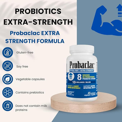Extra Strength Formula,Multistrain probiotic and lactic Ferment Complex,Formula Based on Natural strains thereby ensuring Complete intestinal Tract Coverage (45)