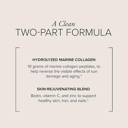 Serovital Skin Brilliance - Marine Collagen Peptides Powder - Hydrolyzed Type I & II Fish Collagen - Skin, Hair & Nails – 8.97 oz