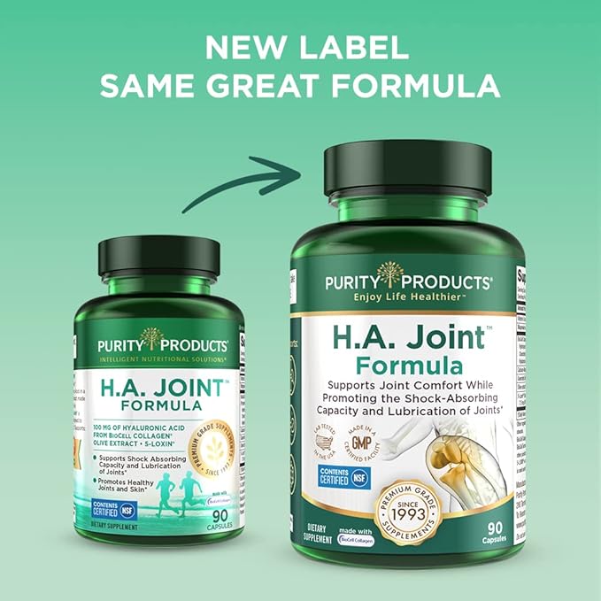 Purity Products Flexuron Joint Formula + H.A. Joint Flexuron (Krill Oil, Low Molecular Weight Hyaluronic Acid, Astaxanthin) - HA Joint (BioCell Collagen, Boswellia Serrata, Quercetin, H.A. + More)