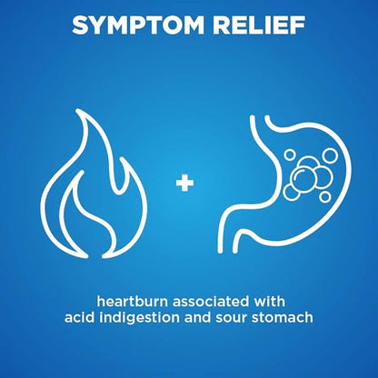 Amazon Basic Care Dual Action Complete, Chewable Acid Reducer Plus Antacid Tablets, Berry Flavor, Heartburn Medicine, Acid Indigestion Relief, 50 Count (Pack of 2)