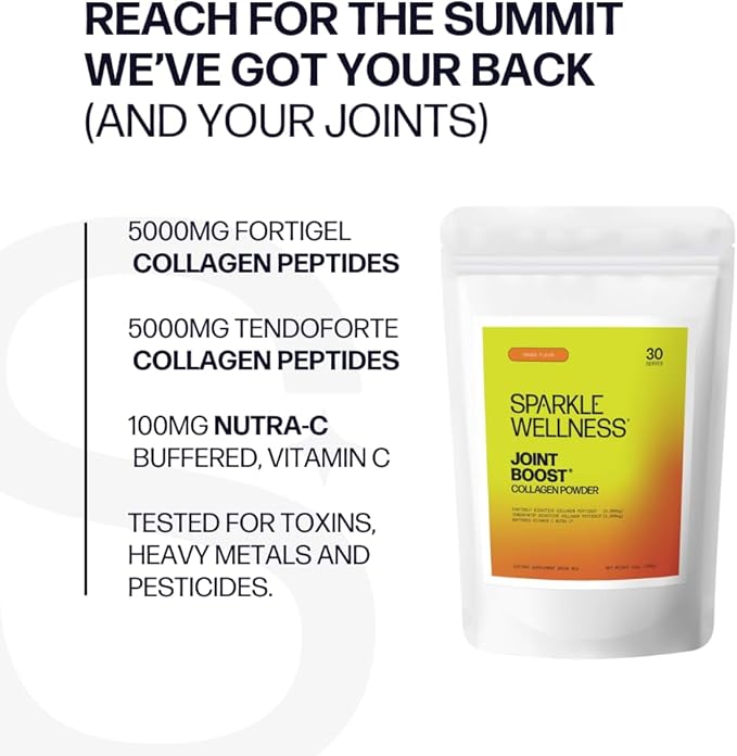Joint Boost (Orange) [30-Serves] | Collagen Powder Supplement with FORTIGEL & TENDOFORTE Collagen Peptides & Calcium Ascorbate Vitamin C | Supports Joint Mobility