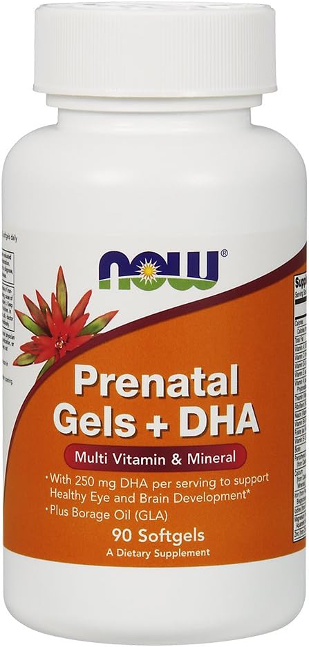 NOW Foods Pre-Natal Multivitamin w/ DHA Softgels,90 Count