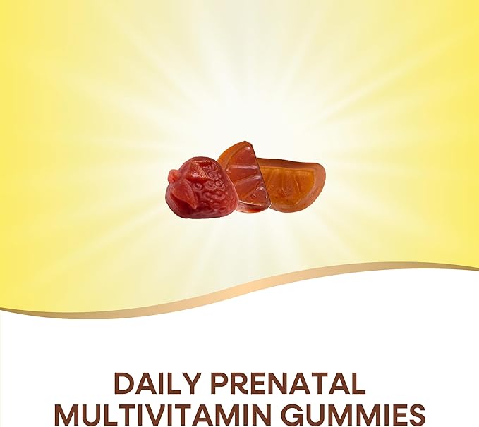 Nature’s Way Alive! Prenatal Premium Gummy Multivitamin, High Potency Folate, Plant-Based DHA, Vegetarian, Strawberry and Lemon Flavored, 75 Gummies