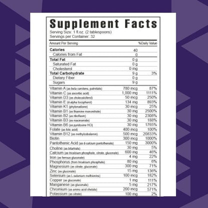 Youngevity Ultimate Classic® - Mega Multi-Vitamin & Mineral Complex - 16 Vitamins, 70+ Minerals, 12+ Amino Acids, Grape Seed, CoQ10, and More - Highly Absorbable Liquid (32 Fl Oz - Pack of 1)
