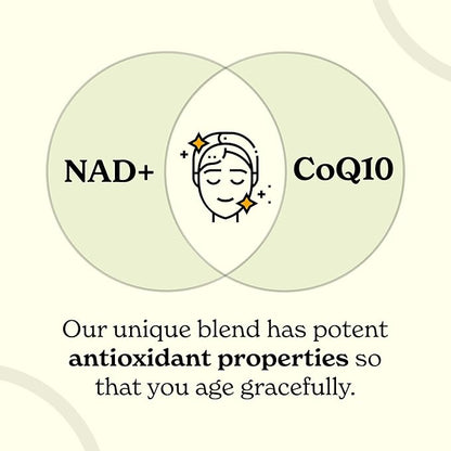 NAD+ Capsules | with Ashwagandha, Resveratrol, CoQ10, NAD+ Precursors | Vitamin B3 |Supports Longevity & Cellular Energy | 1-Month Pack