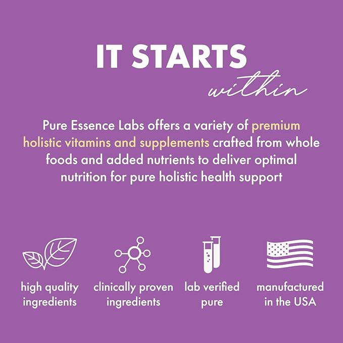 Pure Essence Labs Transitions Vitamins for Women, Natural Menopause Relief Supplement to Promote Hormone Balance, Reduce Hot Flashes, Mood Swings & Night Sweats, 120 Capsules
