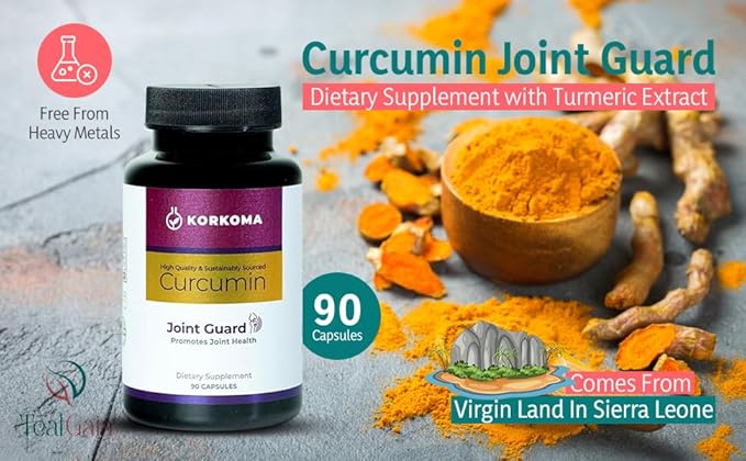Curcumin Joint Guard - Dietary Supplement with Turmeric Extract, Promotes Joint Health, 90 Capsules