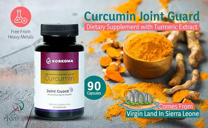 Curcumin Joint Guard - Dietary Supplement with Turmeric Extract, Promotes Joint Health, 90 Capsules