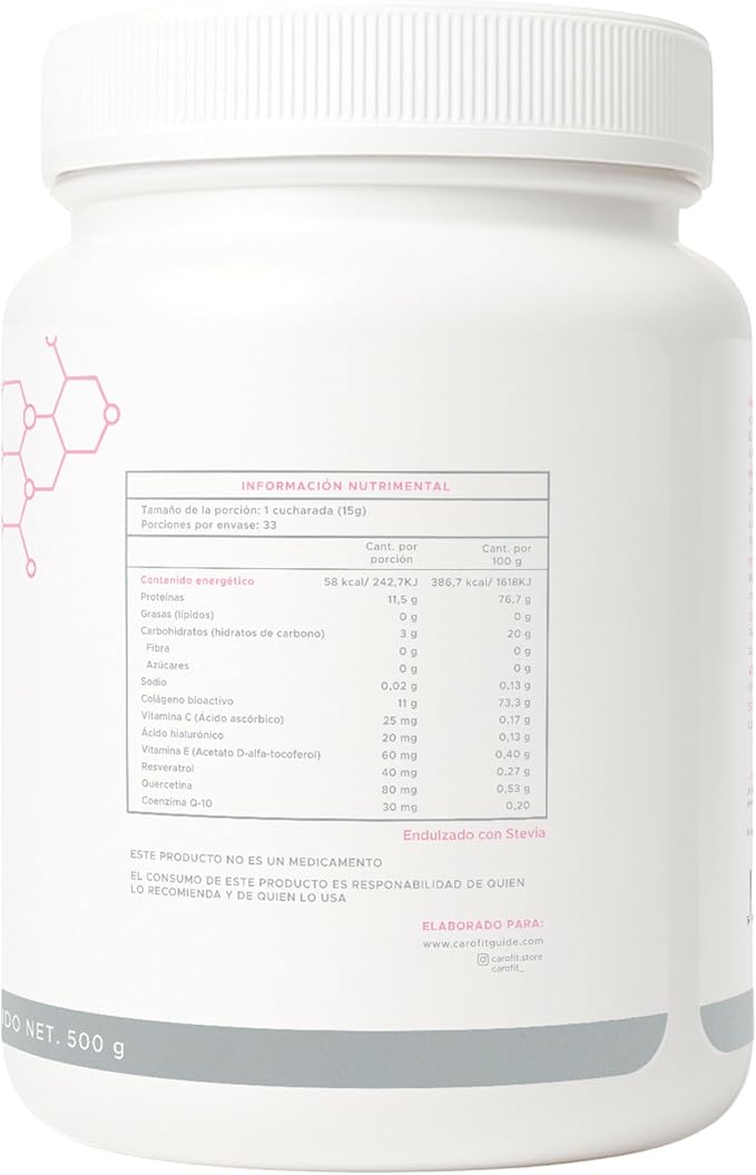 Caro FIT - Hydrolyzed Collagen Powder with Vitamin C and Hyaluronic Acid 500 g