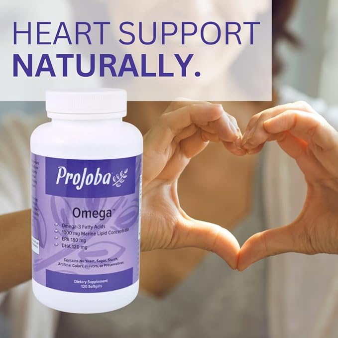 Youngevity Projoba Omega™ - 1000 mg Omega-3 - High-Potency - 180 EPA & 120 DHA to Promote Brain and Heart Health -120 Softgels (Pack of 1)