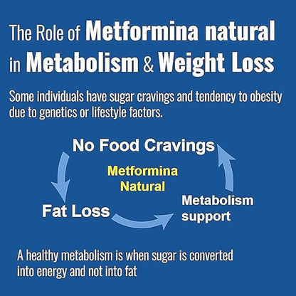METFORMINA Natural - Weight Loss Aid - Metabolism Support - Dr Salomon (60 Capsules)