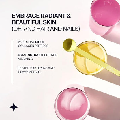 Sparkle Skin Boost (No Flavor) [50-Serves] Verisol Collagen Peptides Protein Powder Vitamin C Supplement Drink