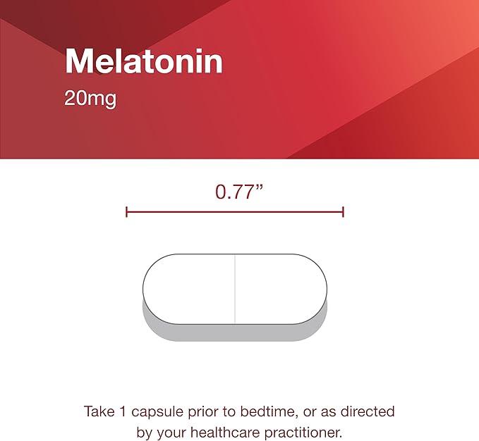 PROTOCOL FOR LIFE BALANCE Melatonin Maximum Strength - 20 mg Melatonin - Sleeping Support for Adults - Daily Immune Support - Pineal Gland Aid - Vegan & Non-GMO - 90 Veg Capsules