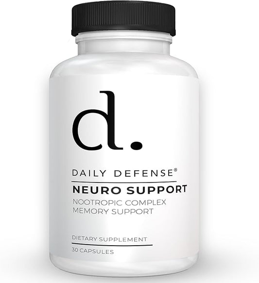 Nootropics Brain Support Supplement - 30 Capsules - Focus & Memory Supplement for Brain with Bacopa Monnieri, Huperzia Serrata, St. John's Wort & Ginkgo Biloba - Neuro Support