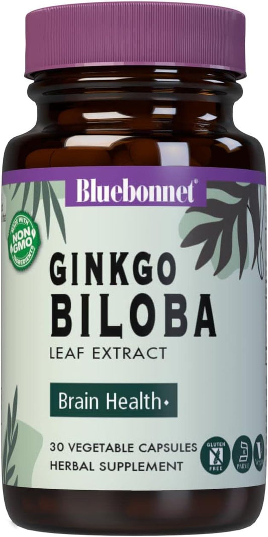 BlueBonnet Ginkgo Biloba Leaf Extract Supplement, 30 Count