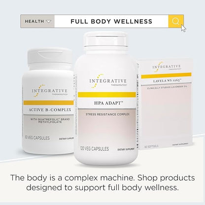 Integrative Therapeutics HPA Adapt - Supports Healthy Stress Response* - with Ashwagandha, Maca, Holy Basil & Rhodiola - Gluten Free - Soy Free - 120 Vegan Capsules - 2 Pack