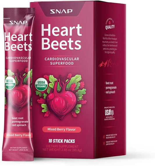Snap Supplements Heart Beets Parent New 4 (Single Serve Packs)