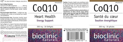 Bioclinic Naturals CoQ10 200 mg 30 gels