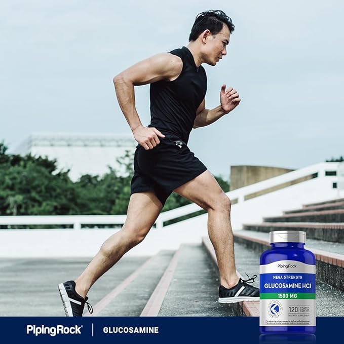 Piping Rock Glucosamine HCL | 1500mg | 120 Caplets | Mega Strength | Non-GMO, Gluten Free Supplement