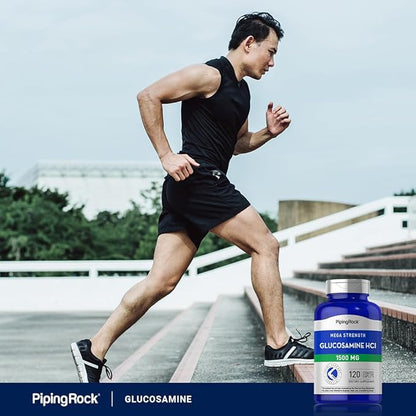 Piping Rock Glucosamine HCL | 1500mg | 120 Caplets | Mega Strength | Non-GMO, Gluten Free Supplement
