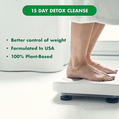 VHC 15 Day Cleanse,Colon Detox and Gut Health for Women and Men,Detox Supplement with Strength Senna Leaf,Cascara Sagrada & Psyllium Husk,Made in USA,Vegan, Non-GMO Ingredients,30 Capsule
