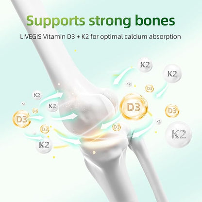 Vitamin D3 K2 Softgels, Vitamin D3 10000 IU with K2 (MK-7) 200 mcg with Coconut Oil Softgels, Easy to Swallow 2 in 1 Vitamins D & K Combo * 3 Packs (270 Counts)