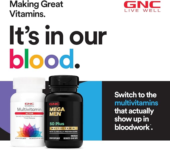 GNC Women's Multivitamin Active Without Iron |Supports an Active Lifestyle | 30+ Nutrient Formula | Promotes Bone & Joint Health, Helps Energy Production | 180 Caplets