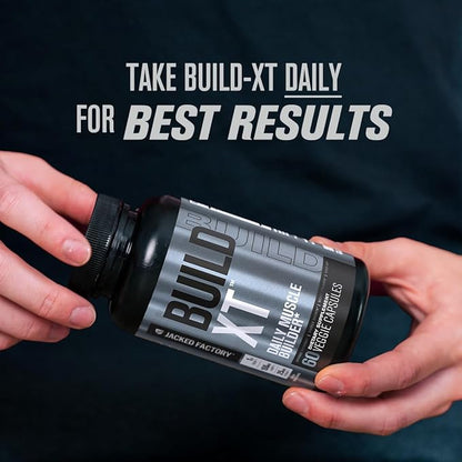 Jacked Factory Nitrosurge Pre-Workout in Watermelon & Build XT Muscle Building Bundle for Men & Women
