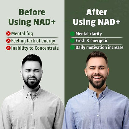 Premium NAD+ Supplement for Cellular Energy and Healthy Aging - Supports Cognitive Function, Vitality, and Immune Health - 80 Vegan Capsules