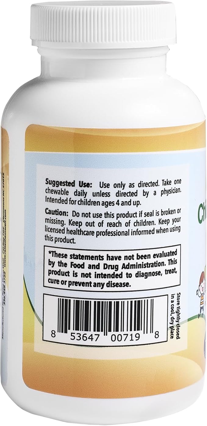 Children’s Probiotic, Chewable Gut Health Tablets for Kids, Supports Digestion, Immunity & Nutrient Absorption, No Artificial Additives, Mixed Berry, 60 Servings