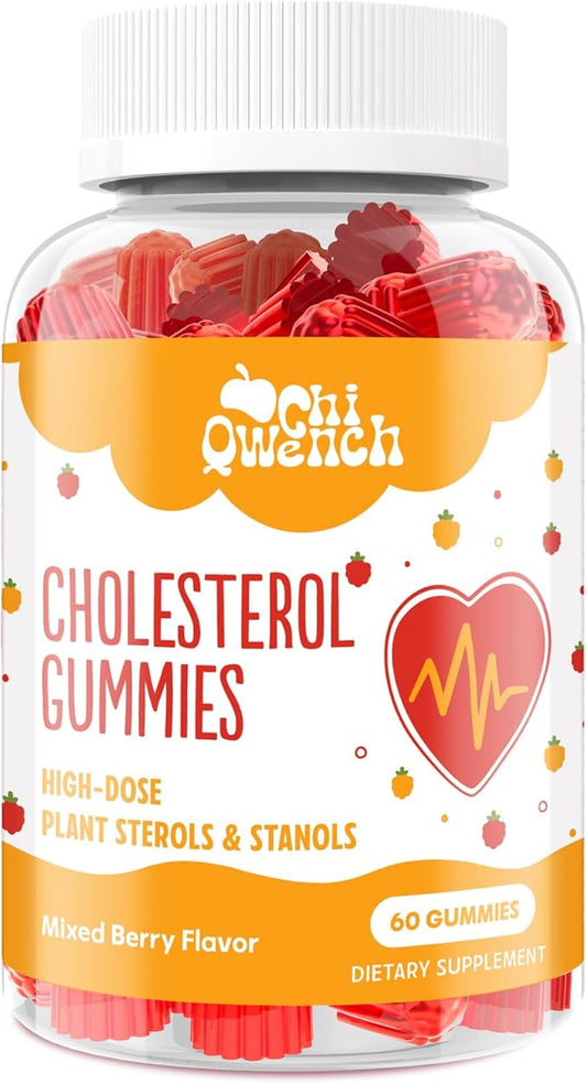 Cholesterol Supplements with 1500 Mg Plant Sterols & Stanols, Cholesterol Support Gummies, Cholesterol Complex Gummies, Maintains Normal Levels, Mixed Berry Flavor, 60 Count