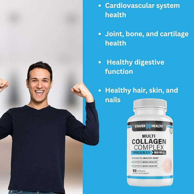 Multi Collagen Complex Types I, II, III, V, X, 90 Capsules