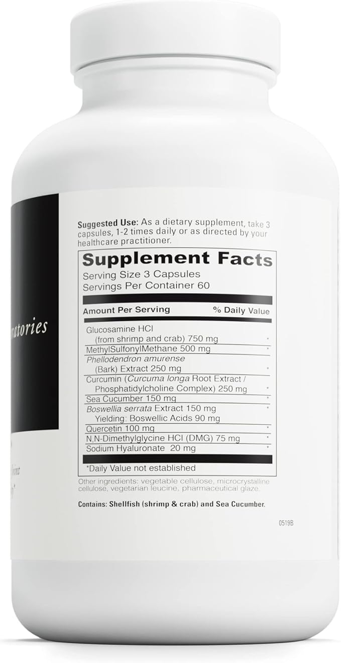 DAVINCI Labs CX-2 Solution - Dietary Supplement to Support Muscle Function, Joint Health, Hydration and Flexibility* - with Glucosamine HCl, MSM, Sea Cucumber, and More - Gluten-Free - 180 Capsules