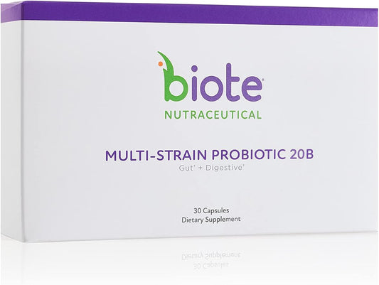 Biote Nutraceuticals - Multi-Strain Probiotic 20B - Gut + Digestive (30 Capsules)