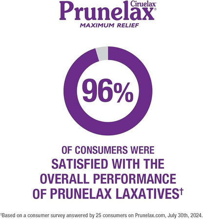 Prunelax Ciruelax Maximum Relief Laxative Tablets with Natural Senna for Occasional Constipation, Senna Extract, Vegan & Gluten-Free, Gentle Overnight Relief - 60ct (Pack of 5)
