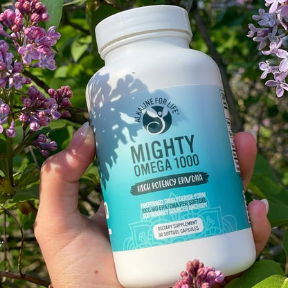 Mighty Omega 1000 Potent Omega 3 Supplement 1000 MG EPA DHA Per Capsule High Dose Omega 3 Fish Oil South Pacific Anchovy Sourced - Triglyceride Omega 3 Fatty Acid Supplement