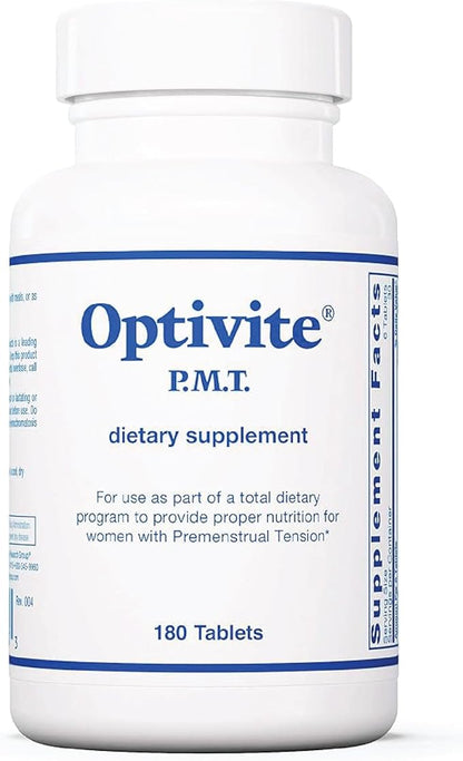 Optimox Optivite PMT Supplement - PMS Support for Women, Hormonal Balance, Womens Multivitamins, PMS Relief, Magnesium Supplement - 180 Count