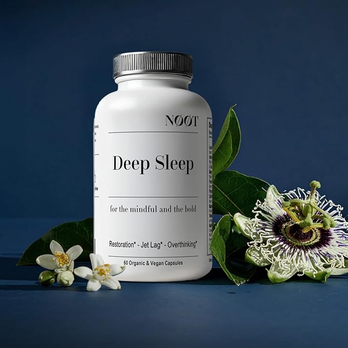 Deep Sleep - All Natural Sleep Aid for Adults and Students - Non Habit Forming Sleeping Pills for Adults - No Jet Lag & Travel Recovery - Vegan - 60 Capsules / 1 Month Supply