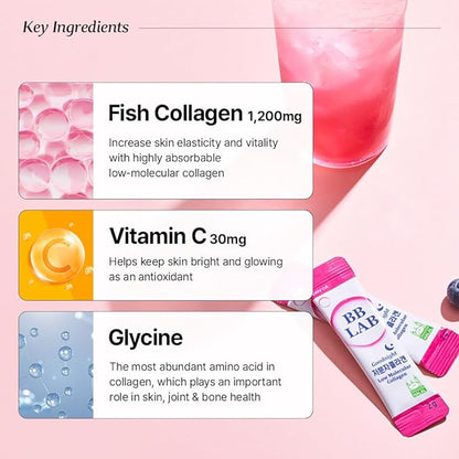 [All in One Care Set] Good Night Collagen, HSN Biotin Collagen, Powder Stick Korean Marine Collagen, Fish Collagen, Vitamin C, Biotin, Fast Absorption, Fruit Flavored