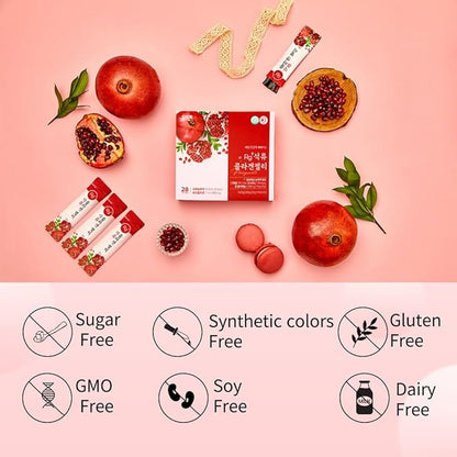 Anti-Aging Korean-Beauty Pomegranate Collagen Jelly Stick 20g*30 Stick/for Skin, Nail and Hair Growth