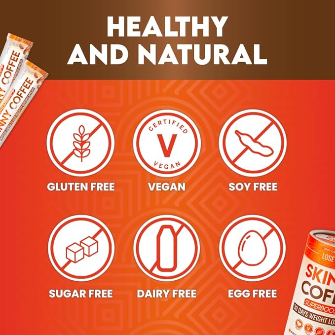 Skinny Coffee Super Boost Weight Loss Coffee, Fat Burners for Men & Women, Sugar-Free, Keto, Vegan, Reduces Bloating, Supports Energy & Metabolism, Appetite Suppressant for Weight Loss (Pack of 3)