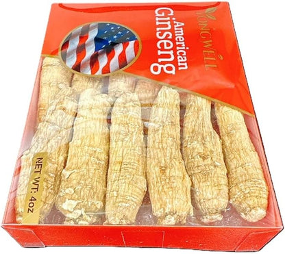 Hand Selected A Grade American Ginseng Root Large Short (4 Oz. Box)