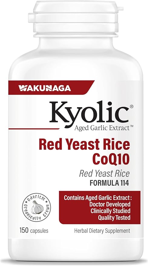 Kyolic Aged Garlic Extract Formula 114, Red Rice Yeast & Coq10, 150 Capsules